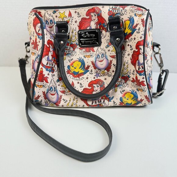 Loungefly Handbags - Loungefly The Little Mermaid Crossbody Satchel Purse Disney Tattoo Graffiti
